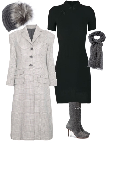 монохром серый контраст- Модное сочетание