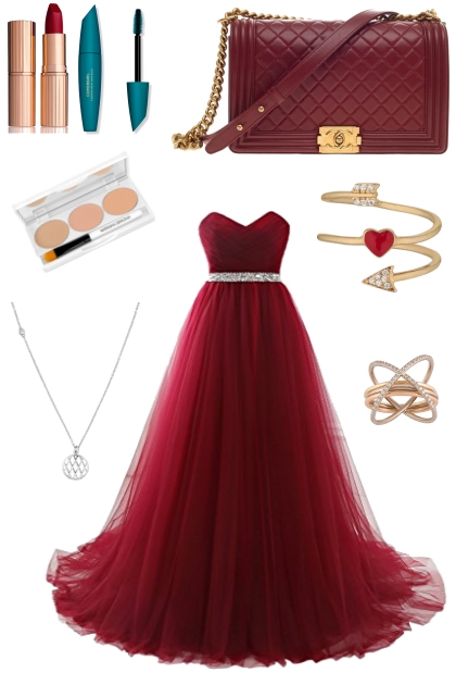 Red Prom- combinação de moda