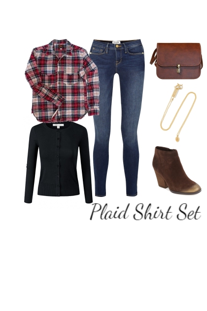 Plaid Shirt Set- Модное сочетание