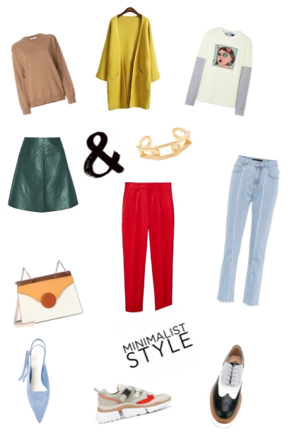 Color minimalism style- Fashion set