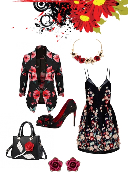 Red Flowers- Модное сочетание