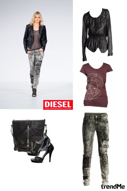Diesel rock girl- combinação de moda