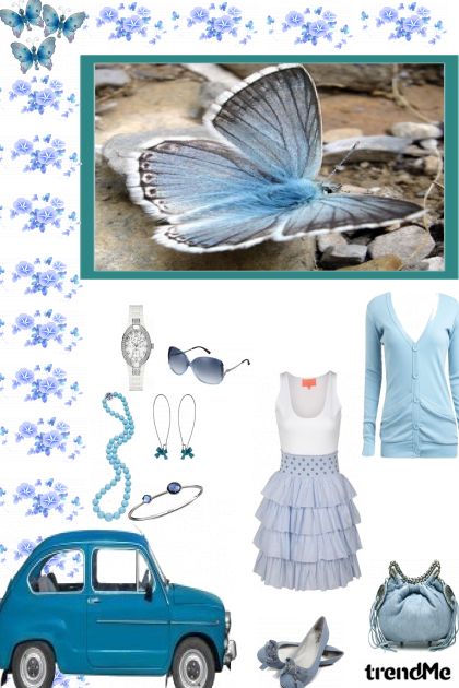 Plavo- Combinaciónde moda
