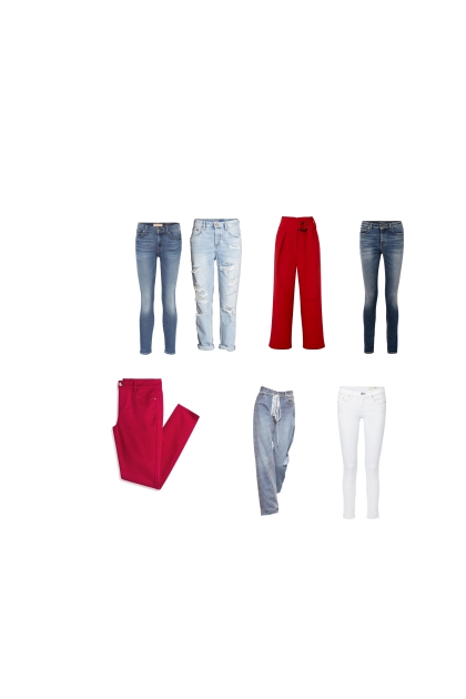 jeans- Modekombination