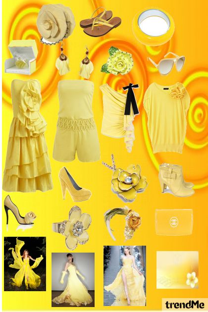 yellow world- Combinazione di moda