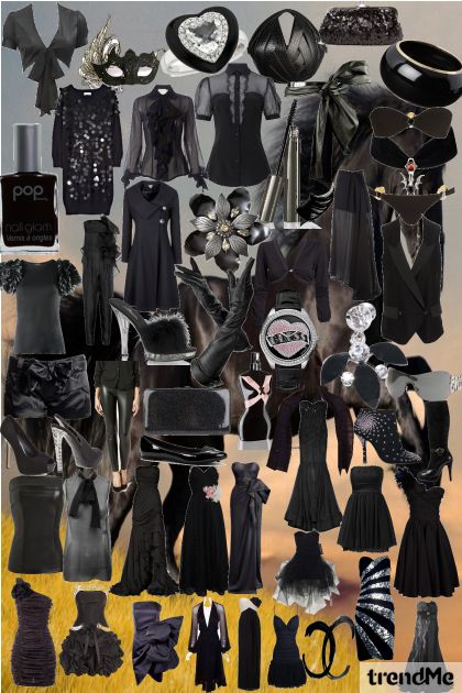 attractive black- Fashion set