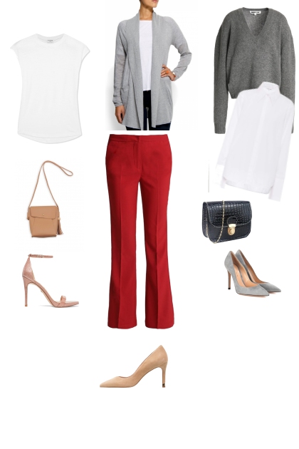 Красные брюки- Модное сочетание