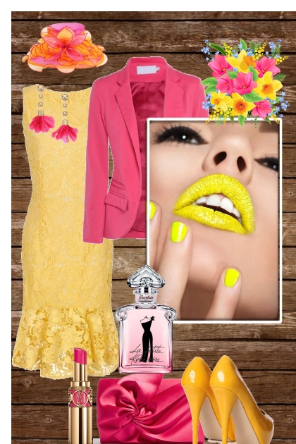 j - 254 - yellow&pink- Fashion set