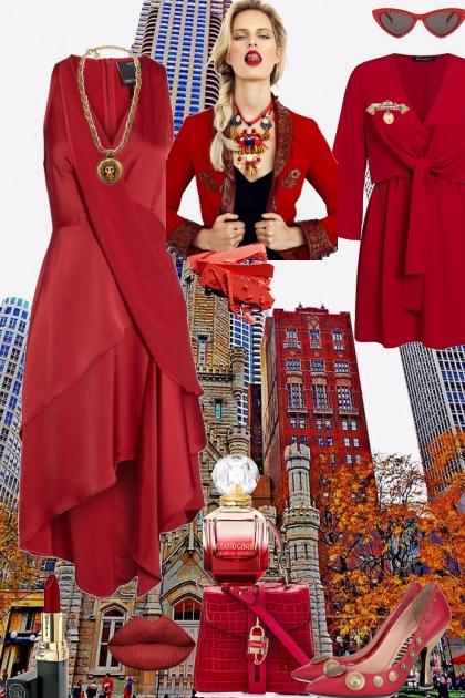 j - 772 - red- Fashion set