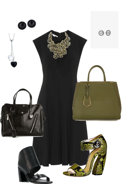 black dress- Modna kombinacija