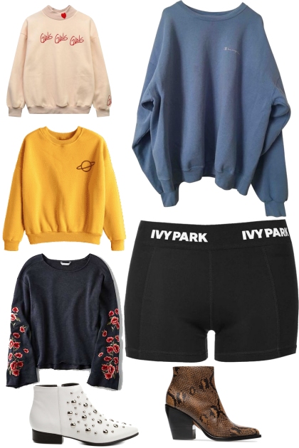 Fall bike shorts outfit 2- Combinaciónde moda