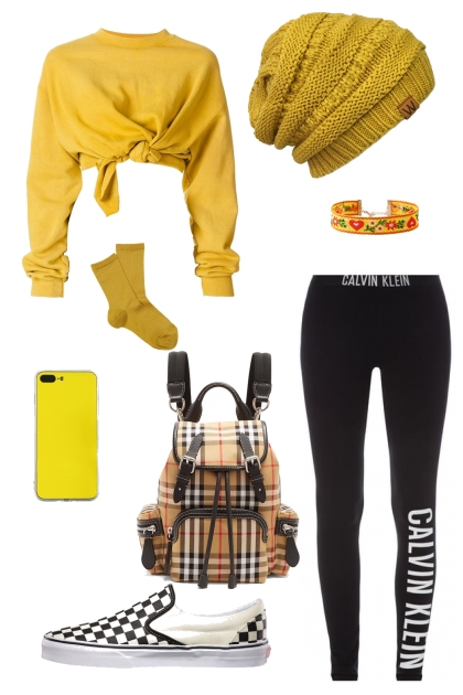 yellow- combinação de moda