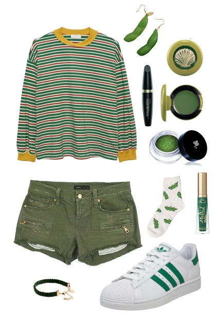 green- combinação de moda