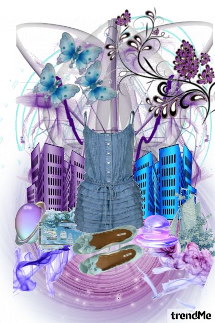 purple and blue- Combinazione di moda