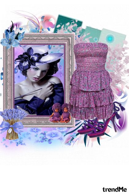 bluee and purple :DD- Fashion set