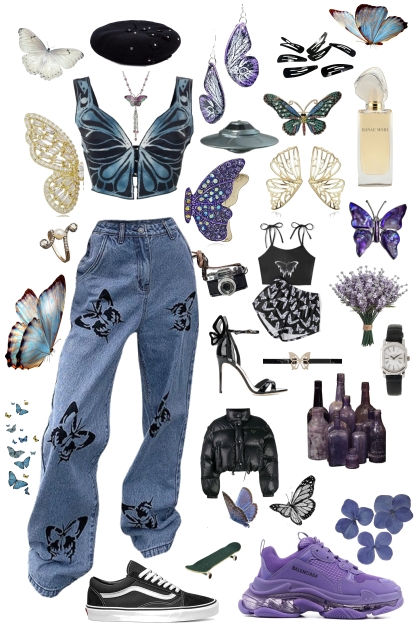 Butterfly Purple- Modna kombinacija