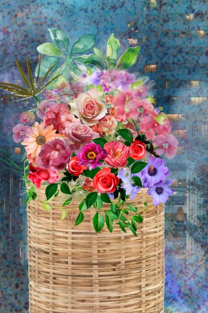 A basket of flowers- Combinaciónde moda