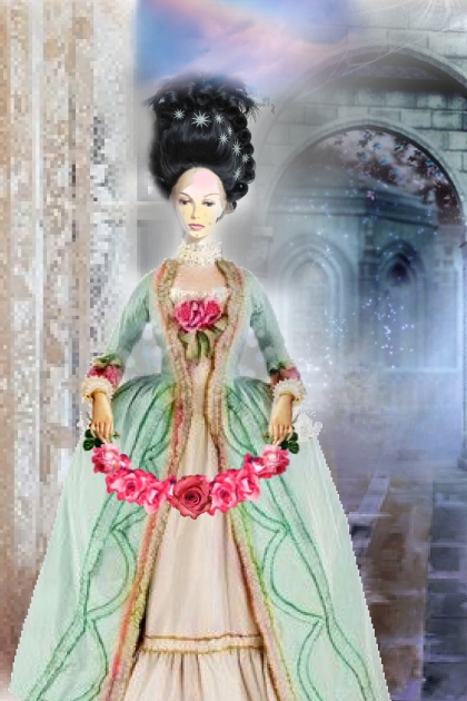 A doll with roses- Fashion set