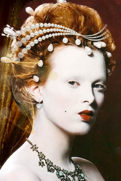 A lady with pearl hairpins- combinação de moda