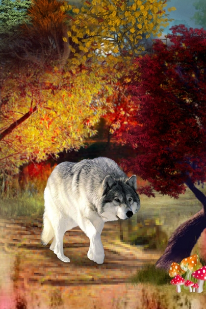 A prowling wolf- Fashion set