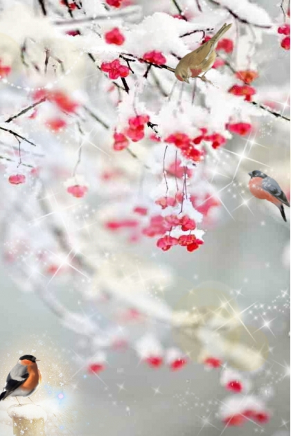 Birds on a rowan-tree- Fashion set
