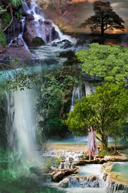 Waterfalls 2- combinação de moda