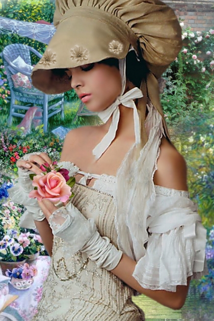A girl in the garden- Fashion set