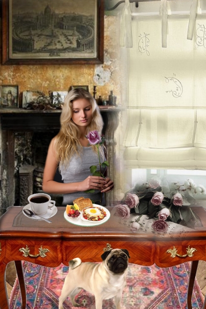 Breakfast with roses- Fashion set