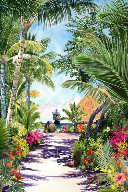 Under palm trees- Fashion set