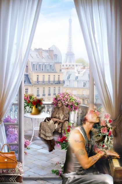 A balcony in Paris- Modna kombinacija