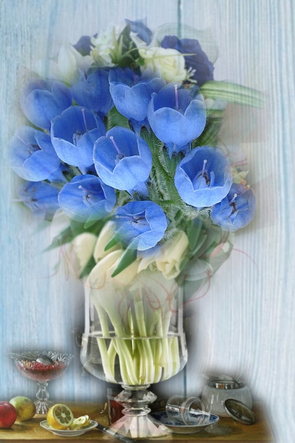 Blue flowers- Fashion set
