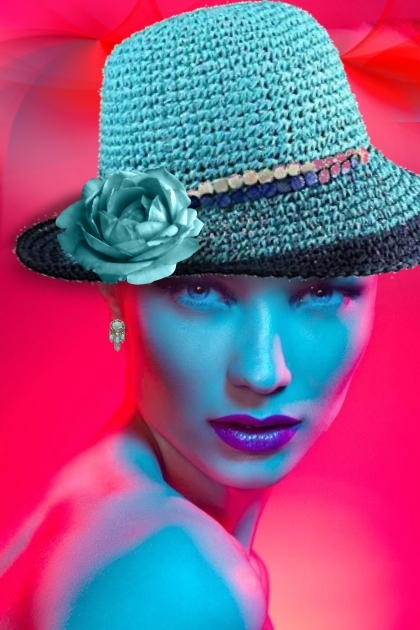Blue hat- Combinaciónde moda