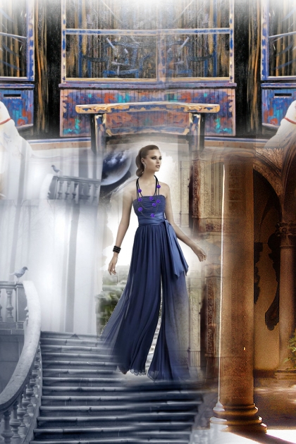 Lady in royal blue- Fashion set