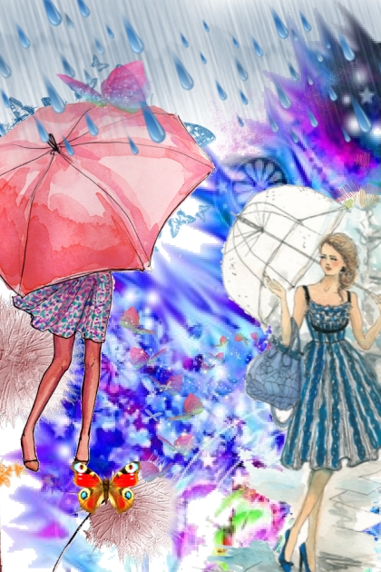 Umbrella-day- Modna kombinacija