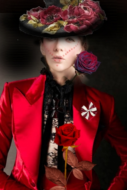 Red rose for....- Combinazione di moda