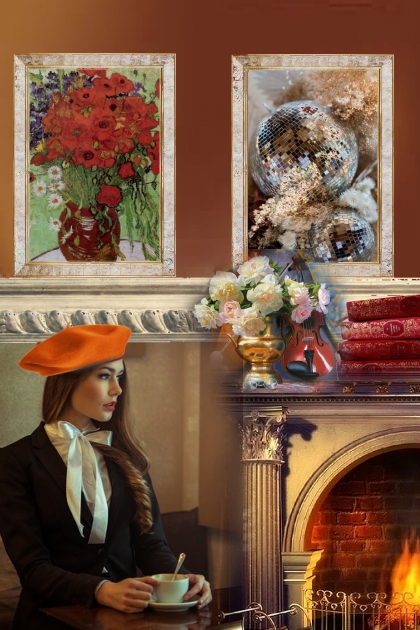 A girl in a red beret- Modna kombinacija