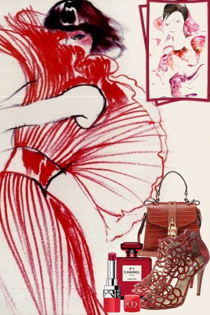 A red dress 2- Combinaciónde moda