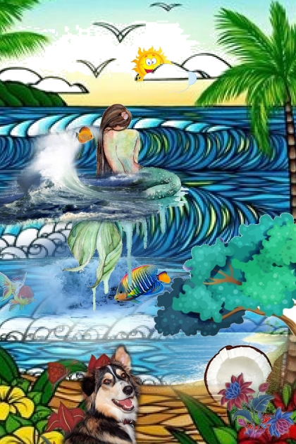 Mermaid and her gold fish- Modna kombinacija