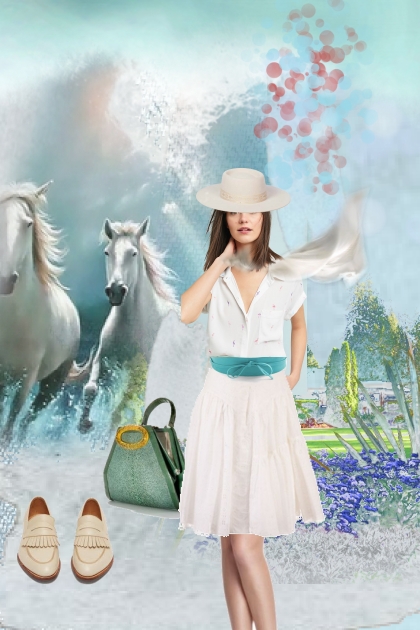 Catching white outfit- Combinaciónde moda