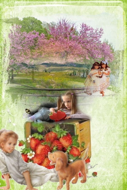 A box of strawberries- Combinaciónde moda