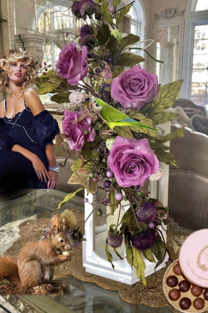 Lilac roses- Fashion set