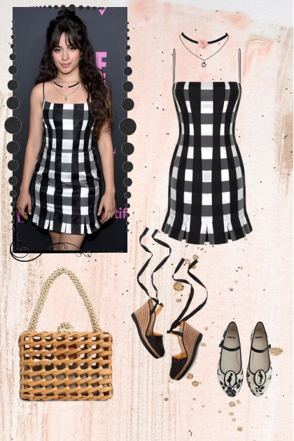 Summer outfit in black and white- Модное сочетание