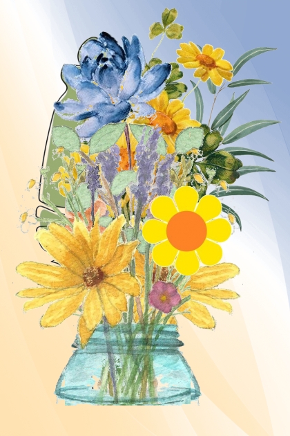 Sunny flowers- combinação de moda