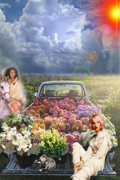A flower lorry- Модное сочетание