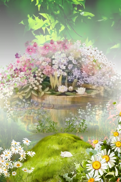 A tub of flowers- Modna kombinacija