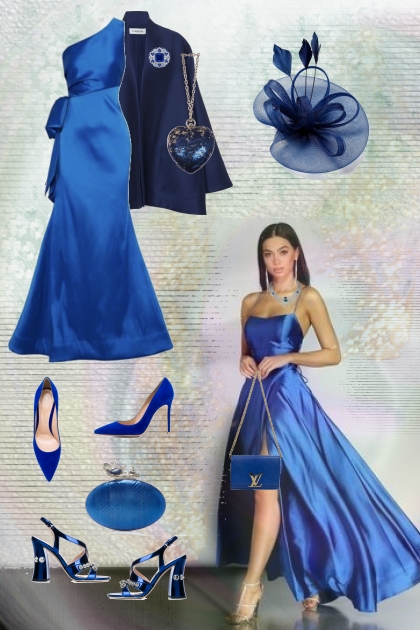 An outfit in royal blue