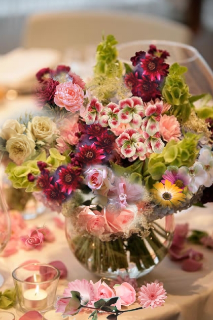 A colourful bouquet- Fashion set