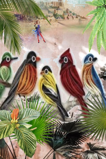 Tropical birds- Combinazione di moda