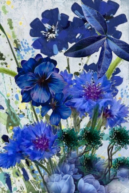 Wild blue flowers- Fashion set