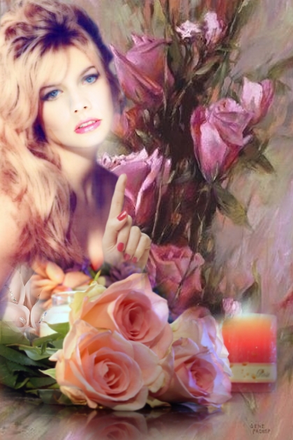 Pink roses 3- combinação de moda